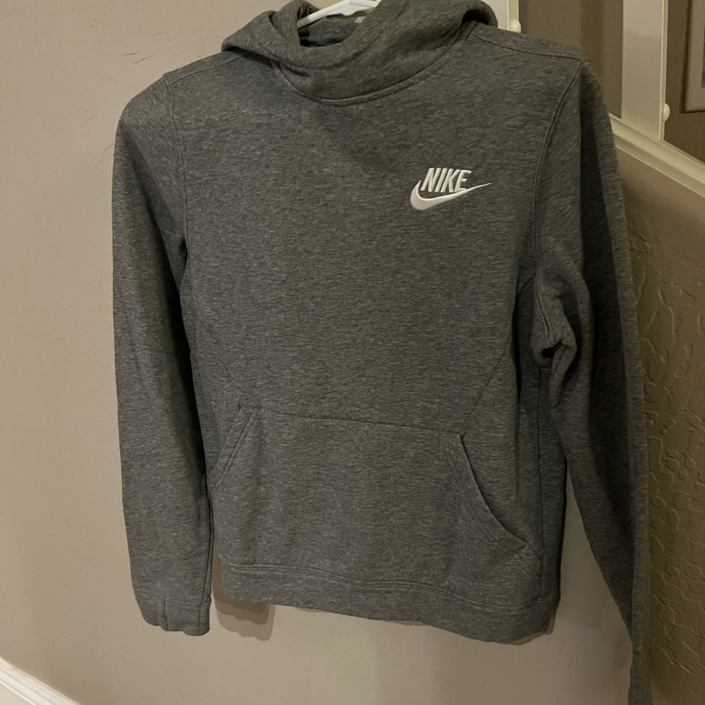 Boys Gray Nike hoodie